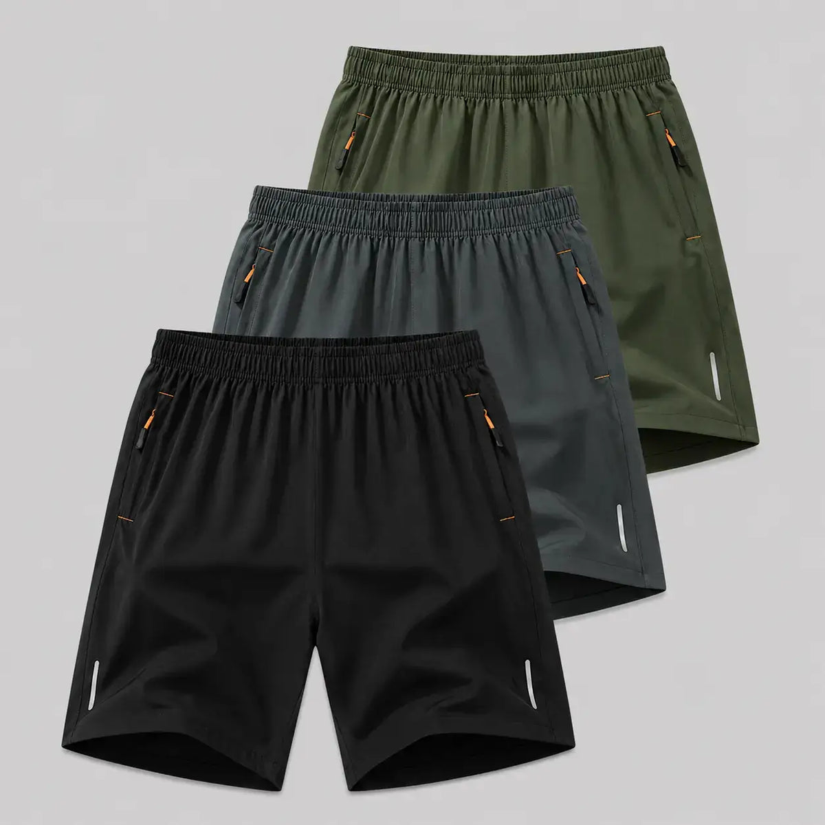 AeroDry men's shorts with 4-way stretch polyester and elastane blend